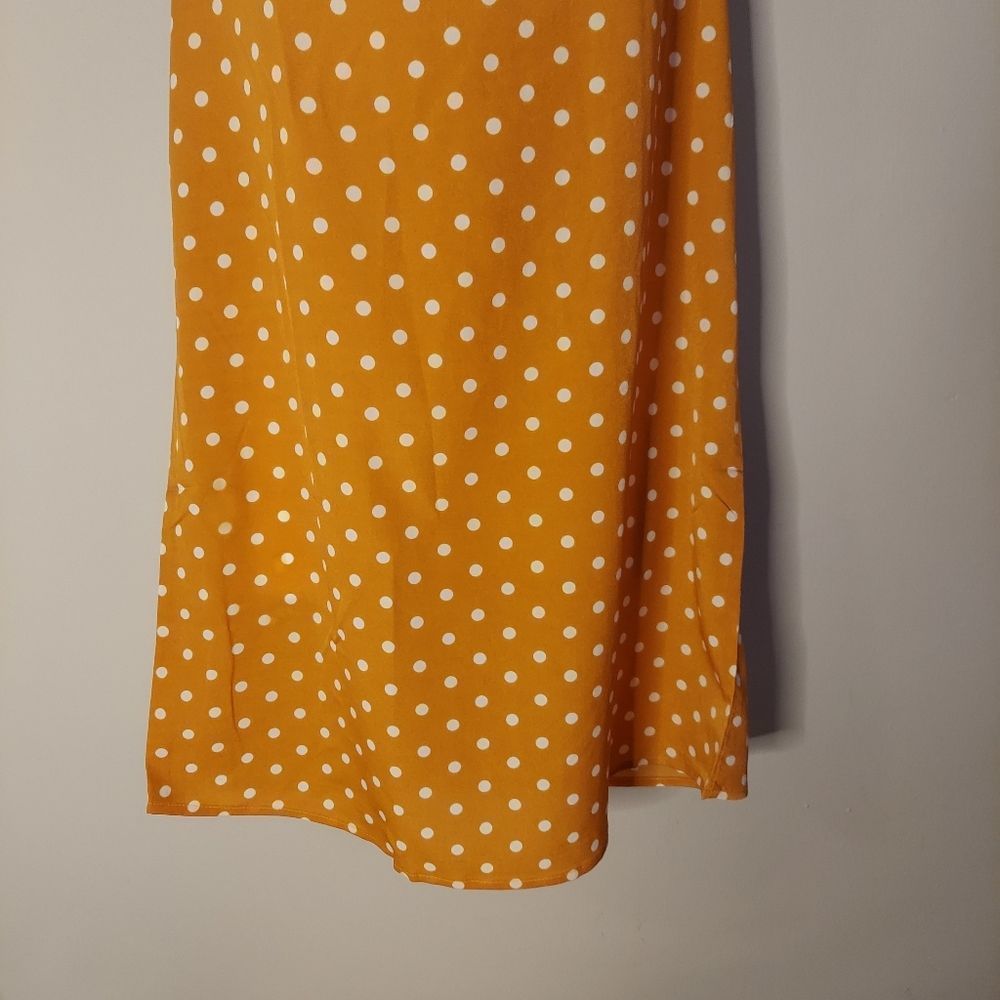 Ruffle Armhole Tie Back Polka Dot Dress - Picture 6 of 9
